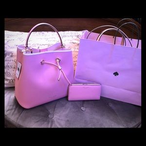 kate spade pink bucket bag
